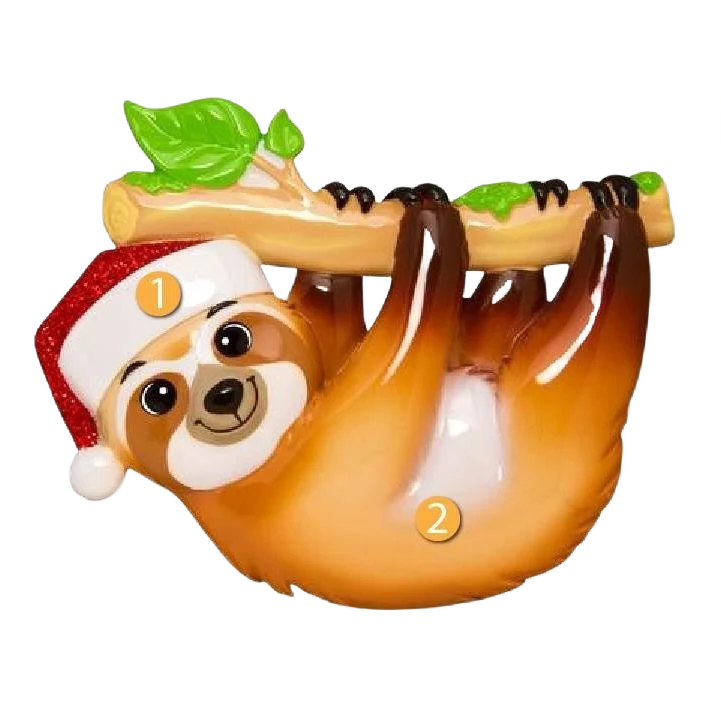 Breathable PolarX Personalized Sloth Ornament Luxury