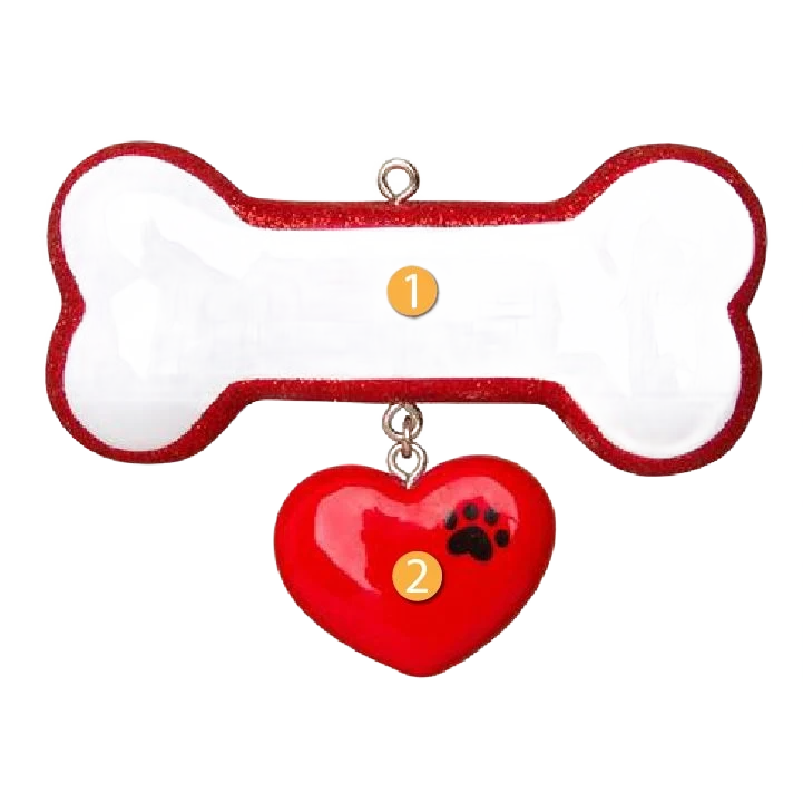 Premium Material PolarX Personalized Dog Bone Ornament Quality