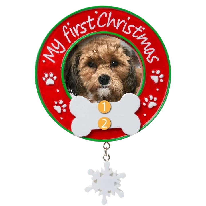 Consistent PolarX Personalized My Dog’s First Christmas Ornament Unique