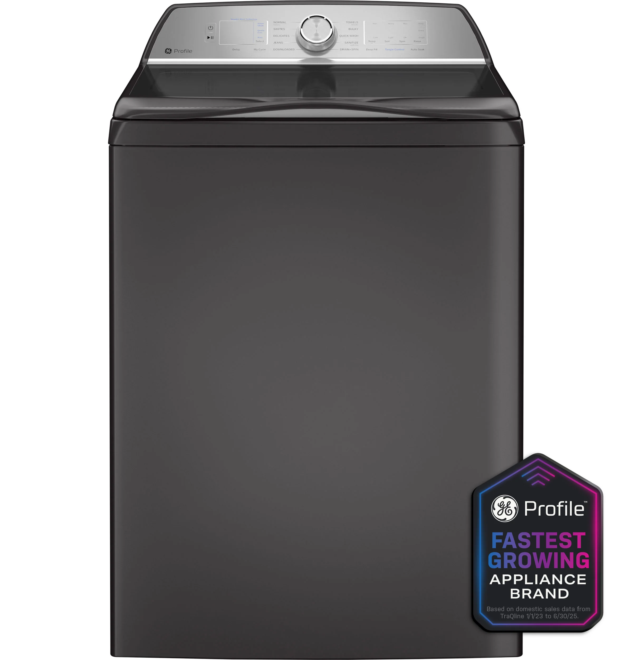 Flexible GE Profile™ ENERGY STAR® 5.0 cu. ft. Capacity Washer with Smarter Wash Technology and FlexDispense™ Carefully Designed