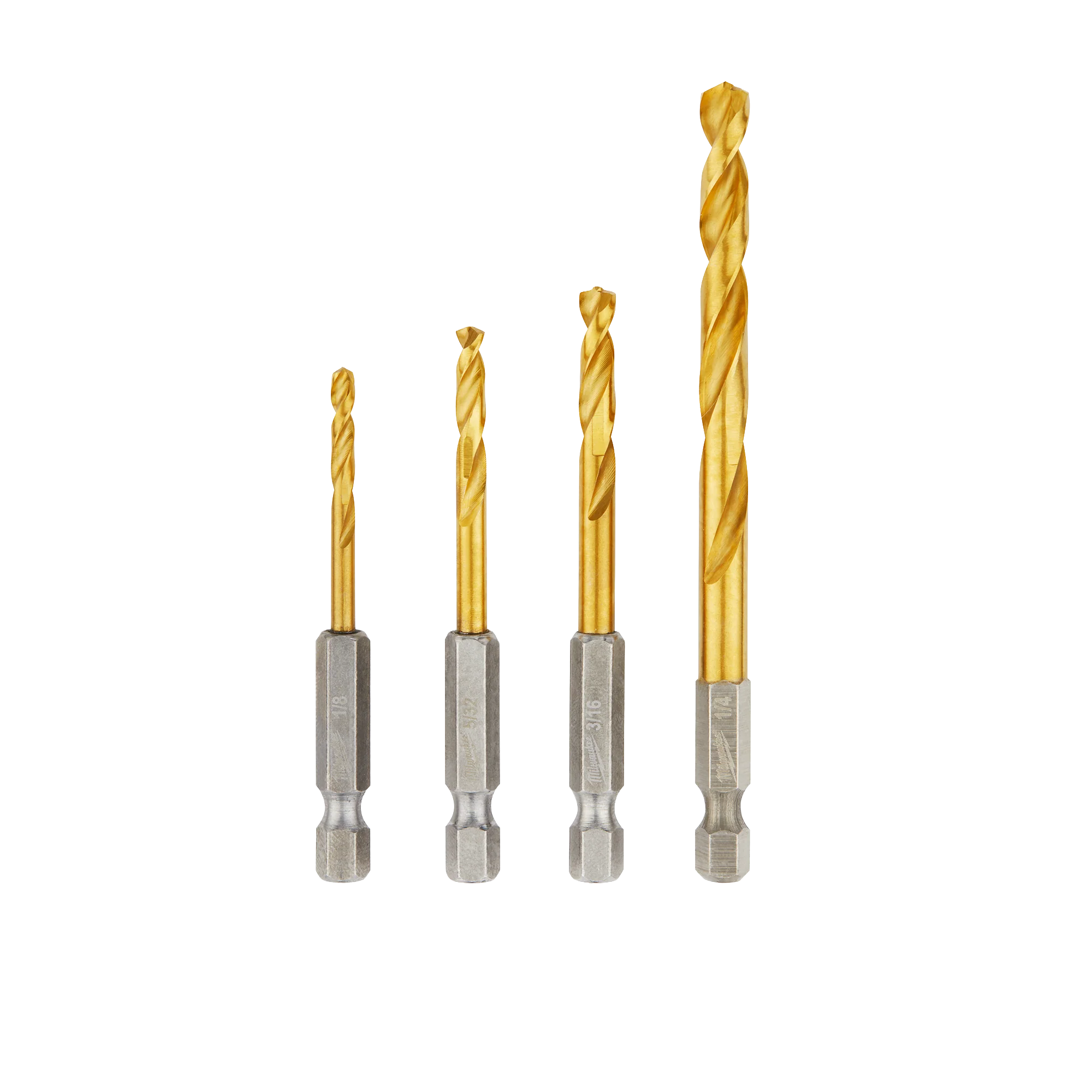 Elite Milwaukee 4PC SHOCKWAVE™ Impact Duty RED HELIX™ Titanium Drill Bit Set Prestigious