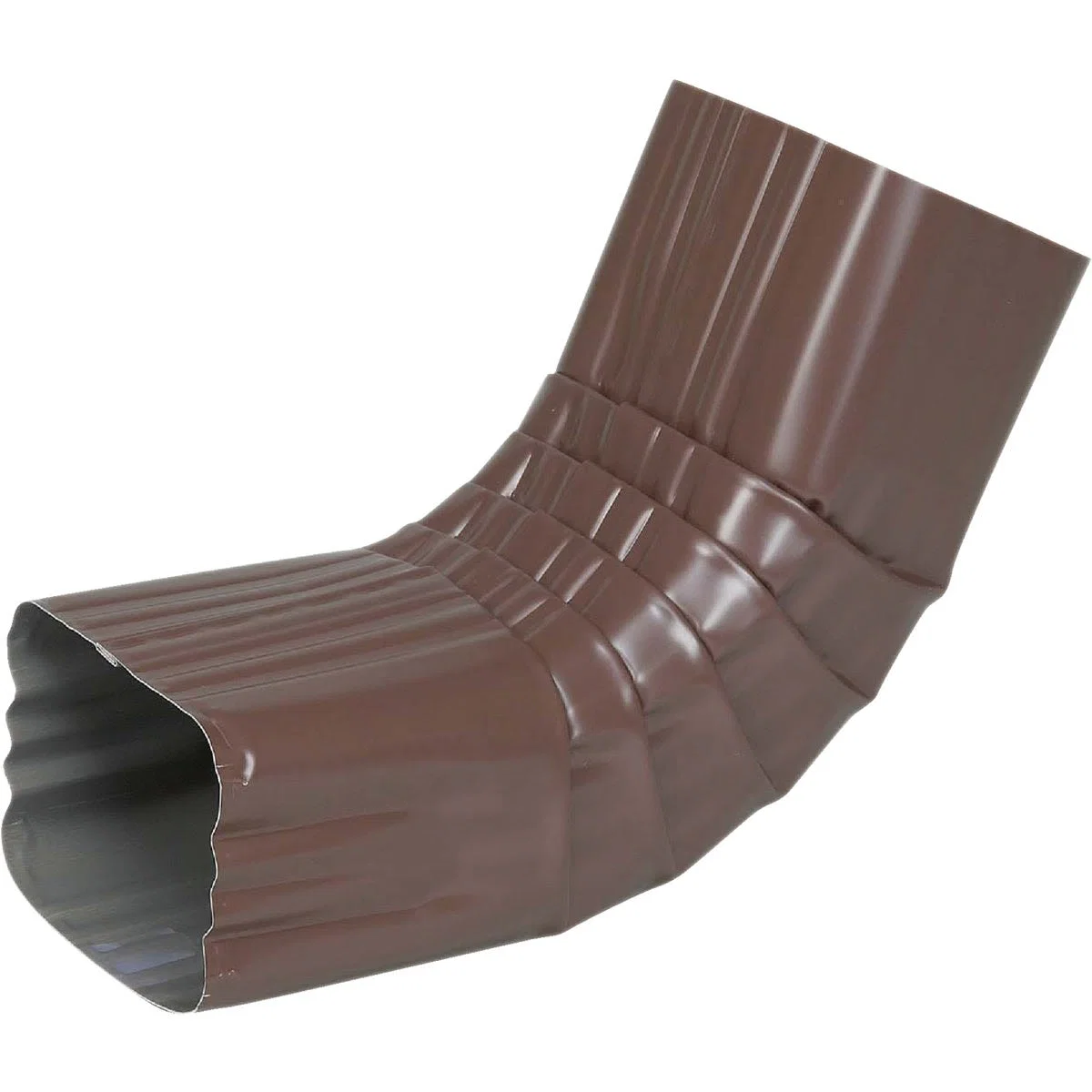 Recyclable Spectra Metals 3 in. x 4 in. Aluminum Front Downspout Elbow Brown Contemporary