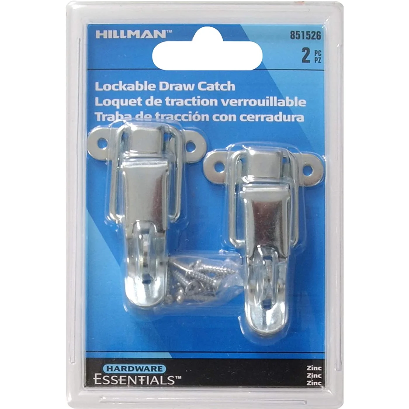 Excellent Hillman Zinc-Plated Wide Locking Draw Catch Classic