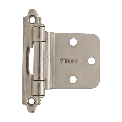 Top-Quality Amerock Varying Overlay Self-Closing Face Mount Reverse Bevel Polished Chrome Cabinet Hinge Functional