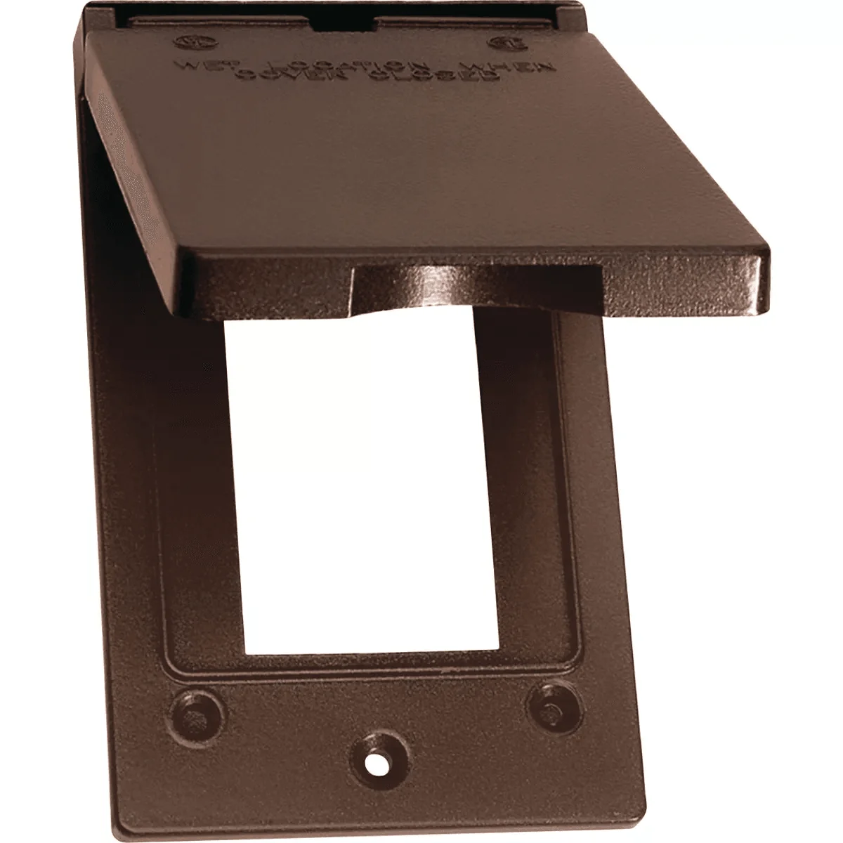 Carefully Designed Southwire Single Gang Vertical Bronze Weatherproof GFCI Cover Fine Crafted