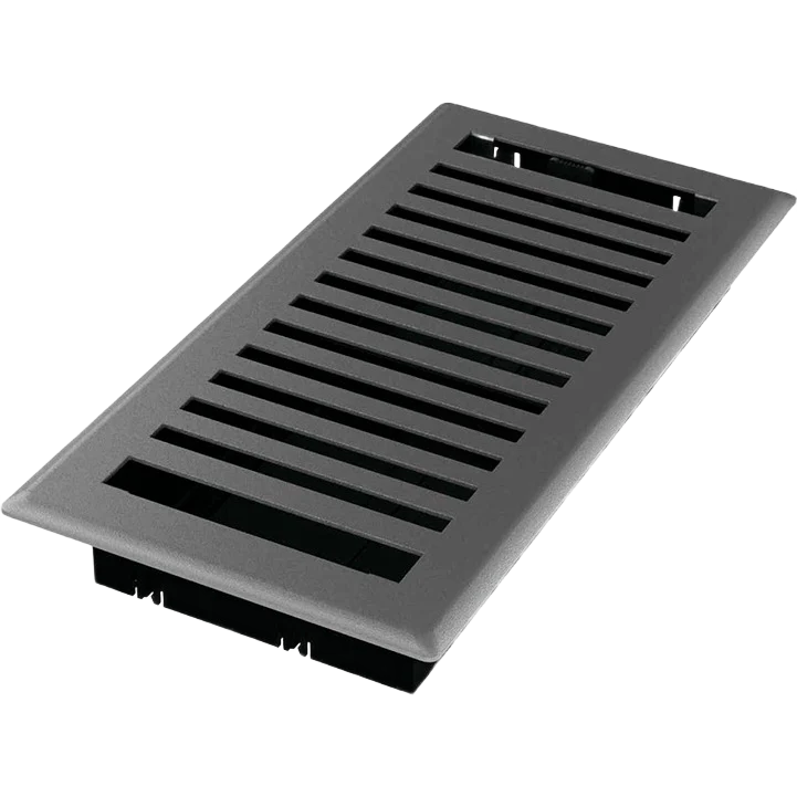 Next-Generation Imperial Montezuma Gray Granite Steel Floor Register 4 In. x 10 In. Relaxed
