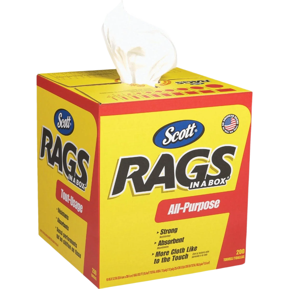 Stylish Scott White Rags In A Box 200 ct Excellent