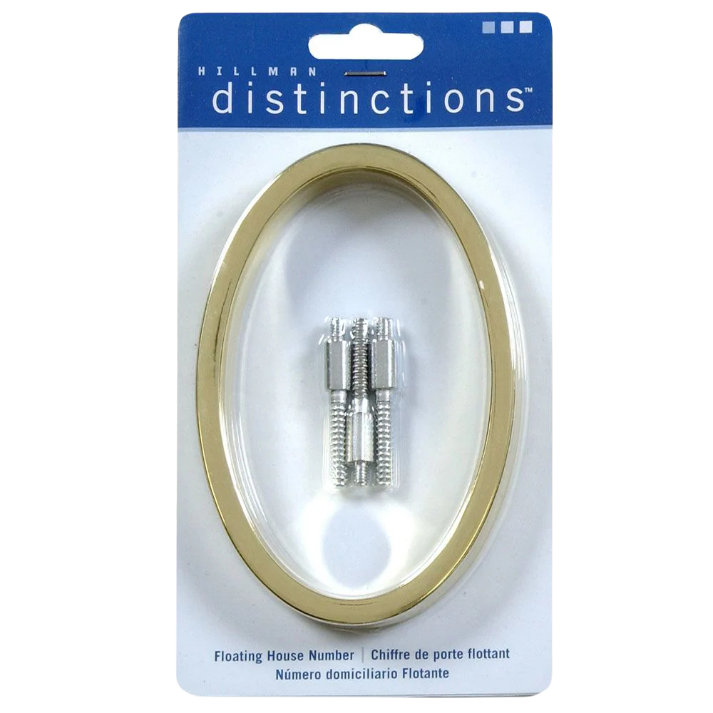 Easy-to-Use Hillman 5-In. Brass Floating House Number 0 Recyclable