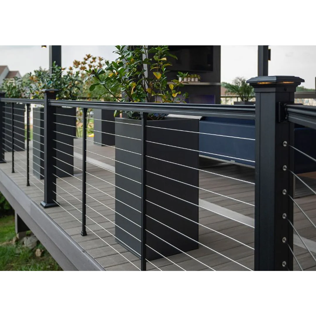 Innovative Key-Link American Series 36-In. x 8-Ft. Horizontal Black Cable Level Railing Professional