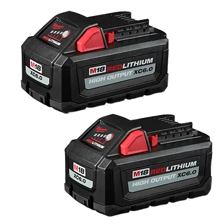 Refined Milwaukee M18™ REDLITHIUM™ HIGH OUTPUT™ XC6.0 Battery 2-Pack Luxury