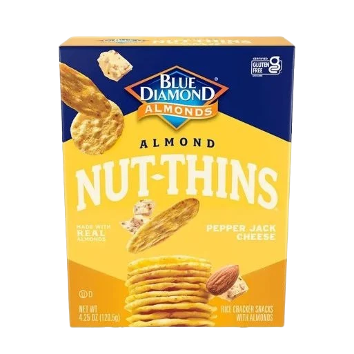 Next-Generation Blue Diamond Almond Nut Thins – Pepper Jack – 4.25 oz. Prestigious