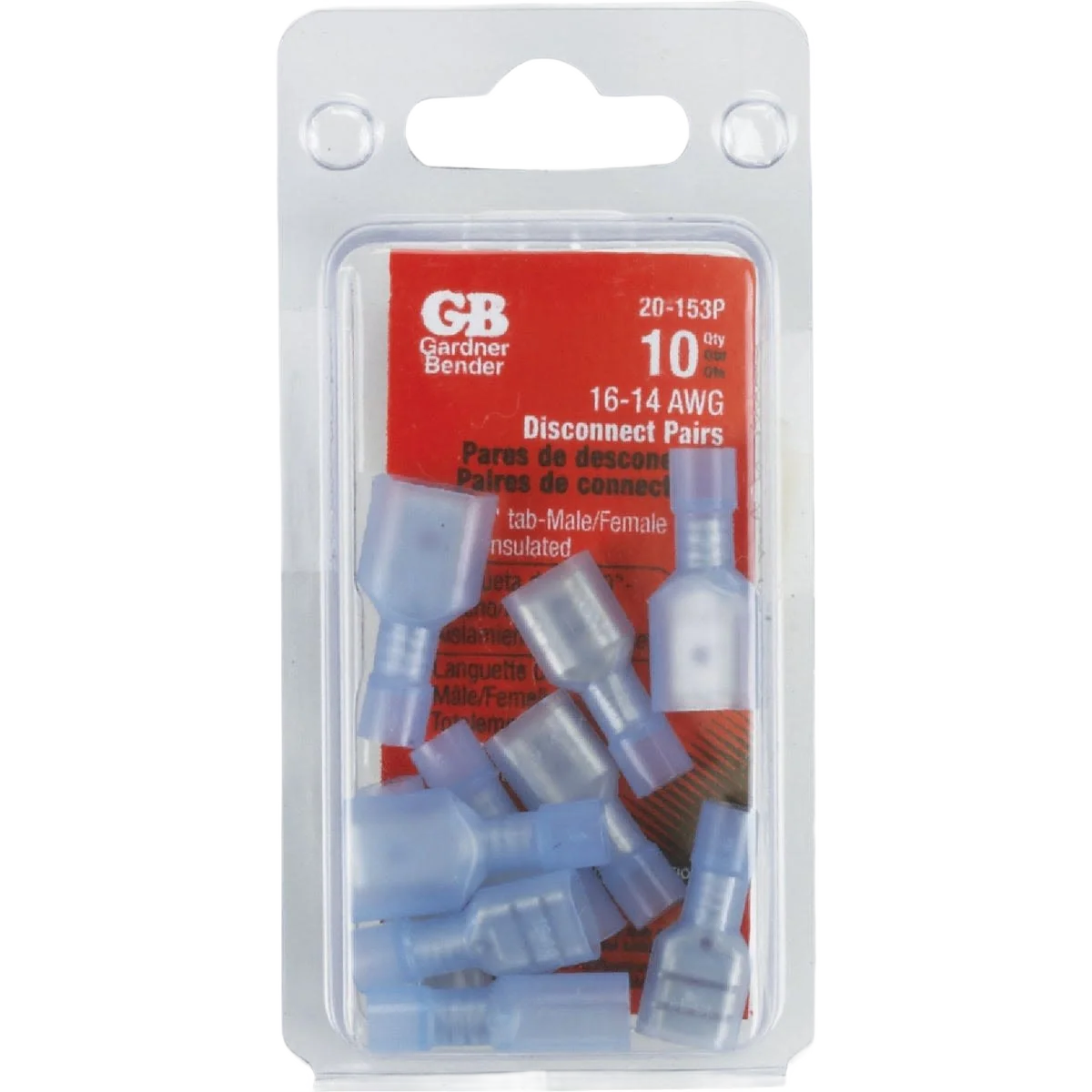 Efficient Gardner Bender 16 to 14 AWG Fully-Insulated Male Female Blue Bullet Connector Pair 10-Pack Eco-Friendly
