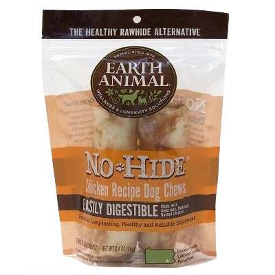 Dependable Earth Animal Medium No Hide Chicken Dog Chews 4 in. Powerful