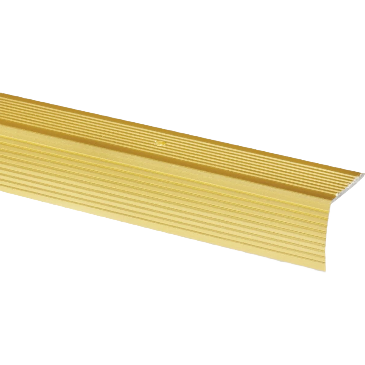 Exclusive M-D Satin Brass Aluminum Stairnose 1-1 8 In. W x 36 In. L Consistent