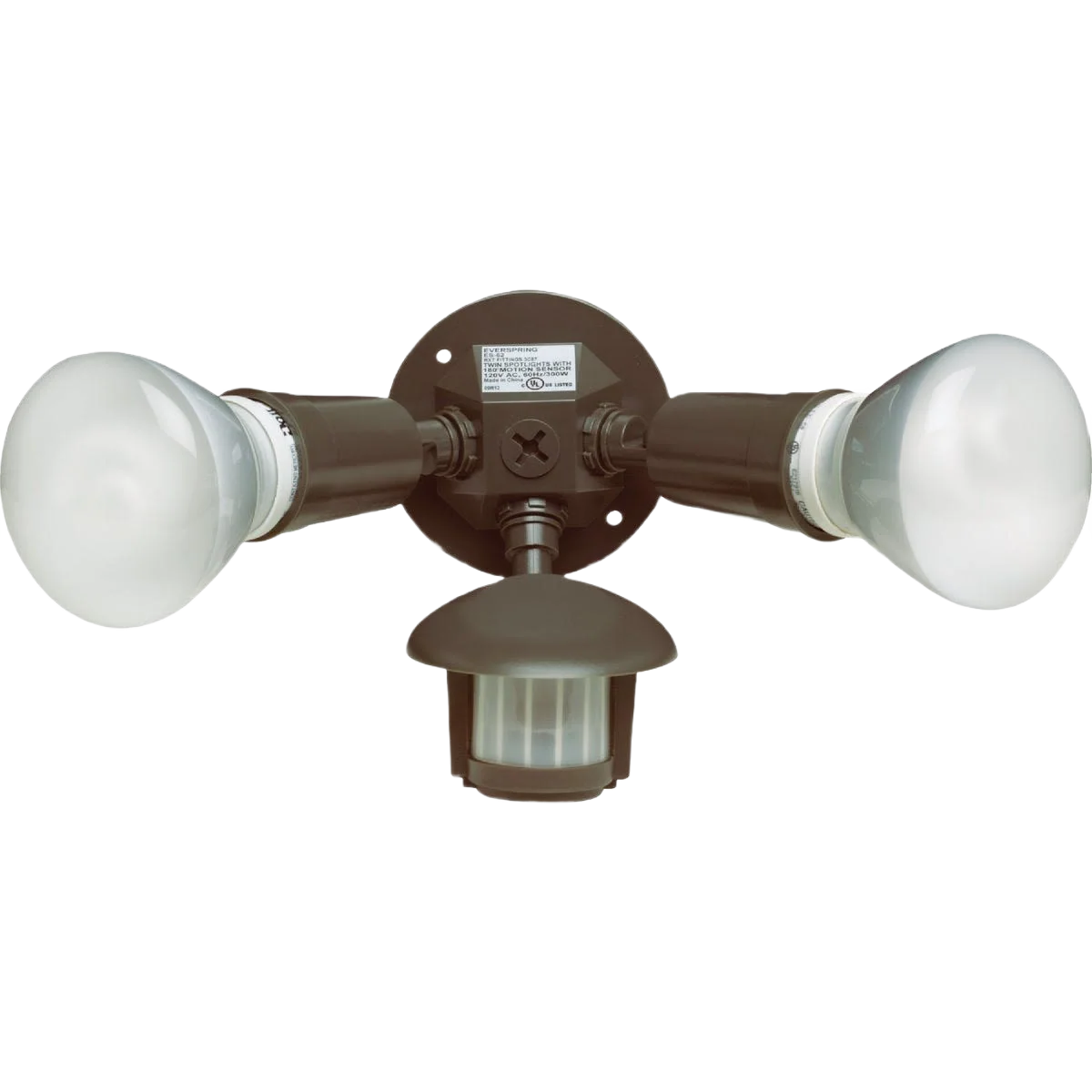 Recyclable Halo Black Motion Sensing Dusk to Dawn Incandescent Floodlight Fixture Convenient