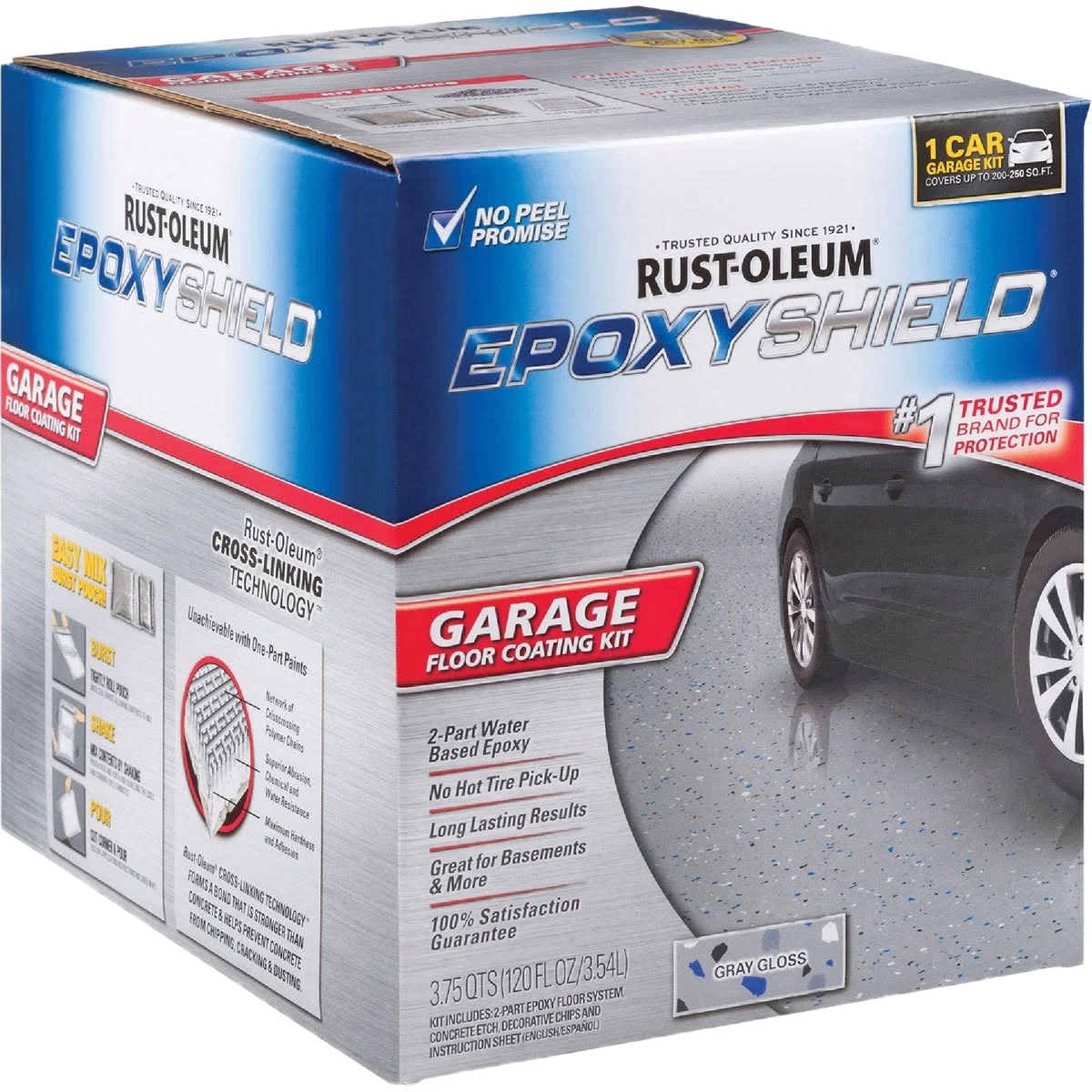 Next-Generation Rust-Oleum Epoxyshield Gray Garage Floor Coating Kit Advanced