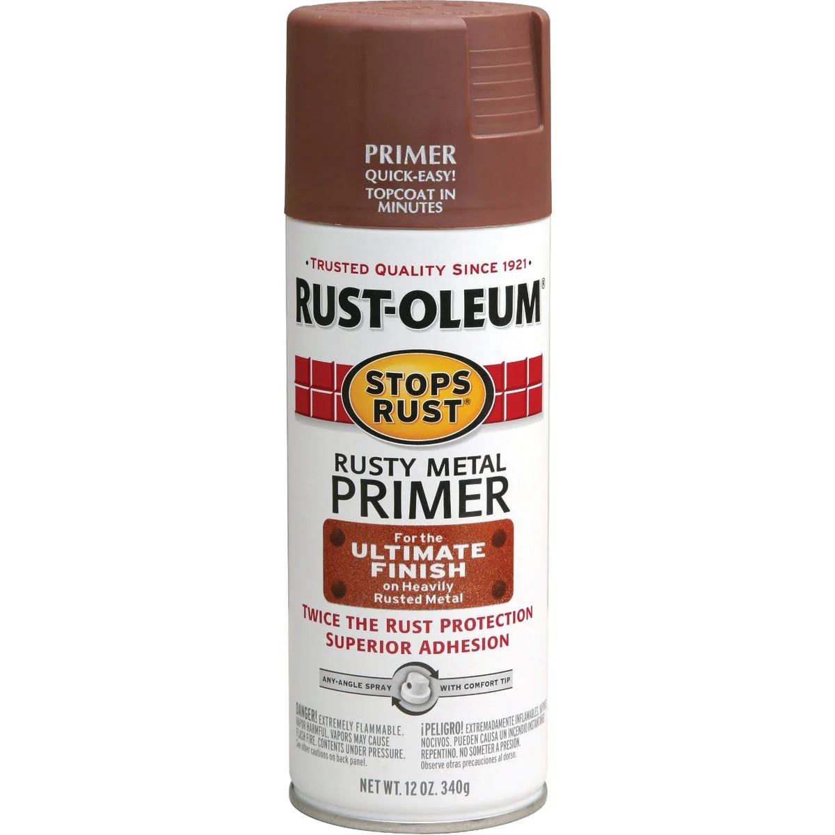 Stylish Rust-Oleum Brown Rusty Metal Spray Primer 12 oz. Breathable