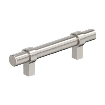 Prestigious Amerock Central 3 Center-to-Center Satin Nickel Cabinet Pull Premium Material
