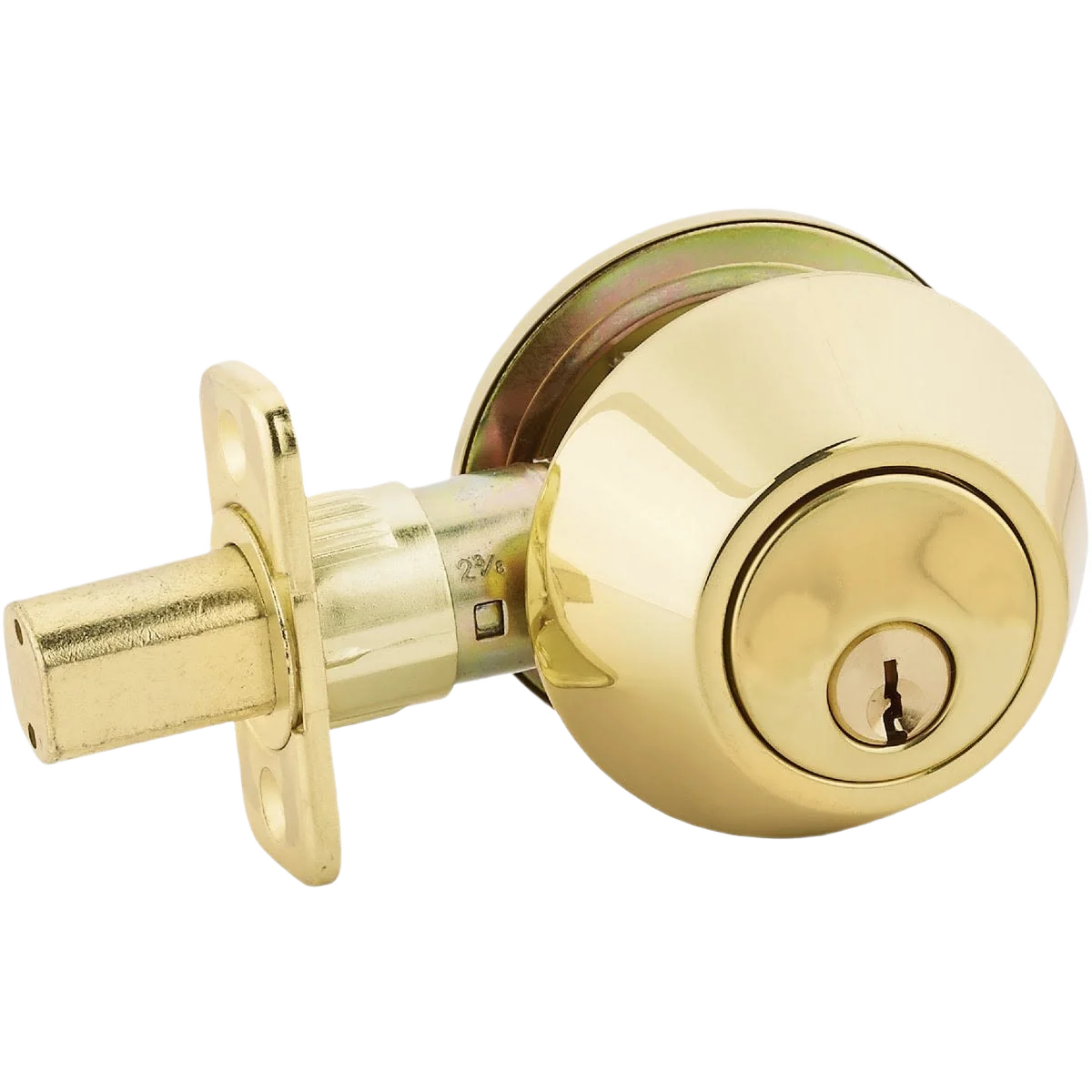 First-Class Steel Pro Polished Brass Single Cylinder Deadbolt Premium Material