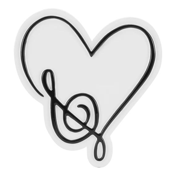 Enhanced PolarX Personalized Music Note Heart Ornament Secure