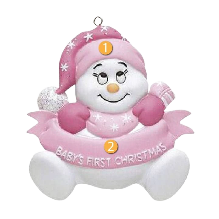 Refined Rudolph Me Personalized Pink Snowbaby First Christmas Ornament Superior