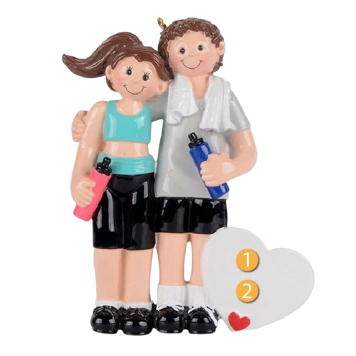 Superior Rudolph Me Personalized Workout Couple Ornament Secure