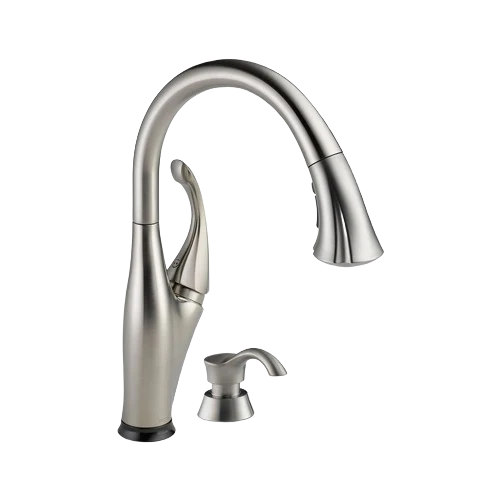 Premium Material Delta Talbott Chrome Single Handle Pull Down Kitchen Faucet Verified