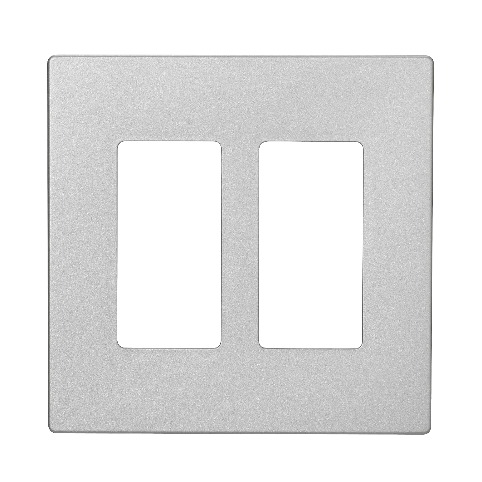 Casual Eaton 2 Gang Screwless Wall Plate Silver Granite Powerful