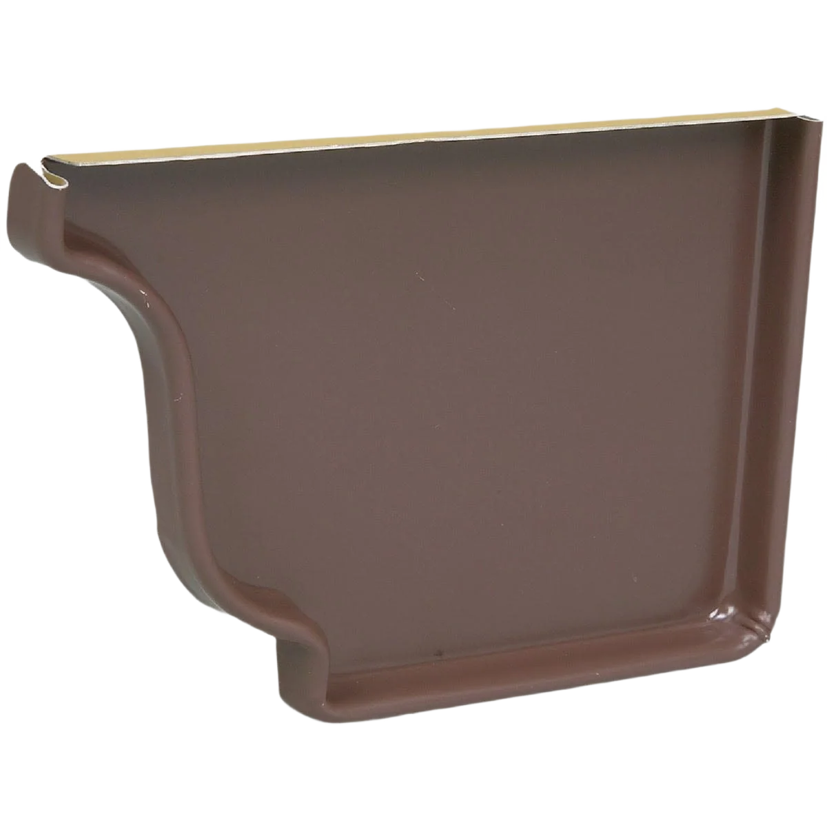 User-Friendly Spectra Metals 5 in. Aluminum Right-Side Gutter End Cap Brown Prestigious