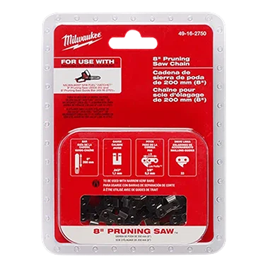 Secure Milwaukee 8 Pruning Saw Chain Trendy
