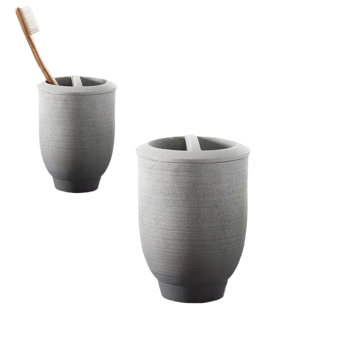 Minimalist MODA Greystone Resin Toothbrush Holder Genuine