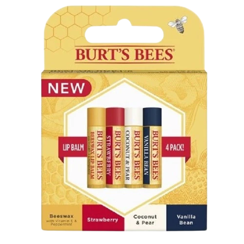 Clean Burt’s Bees of Burt’s Lip Balm 4 Pack World-Class