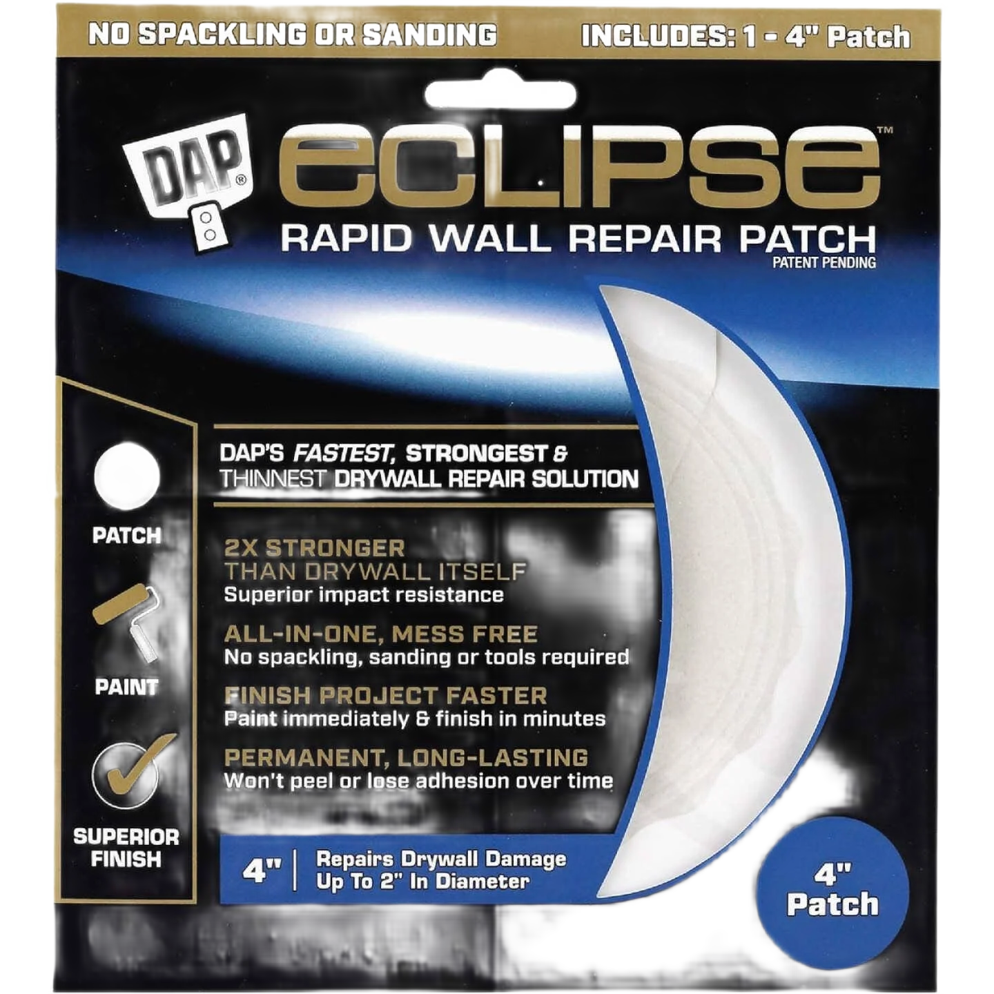 Fashionable DAP Eclipse 4 in. Rapid Wall Repair Patch Fine