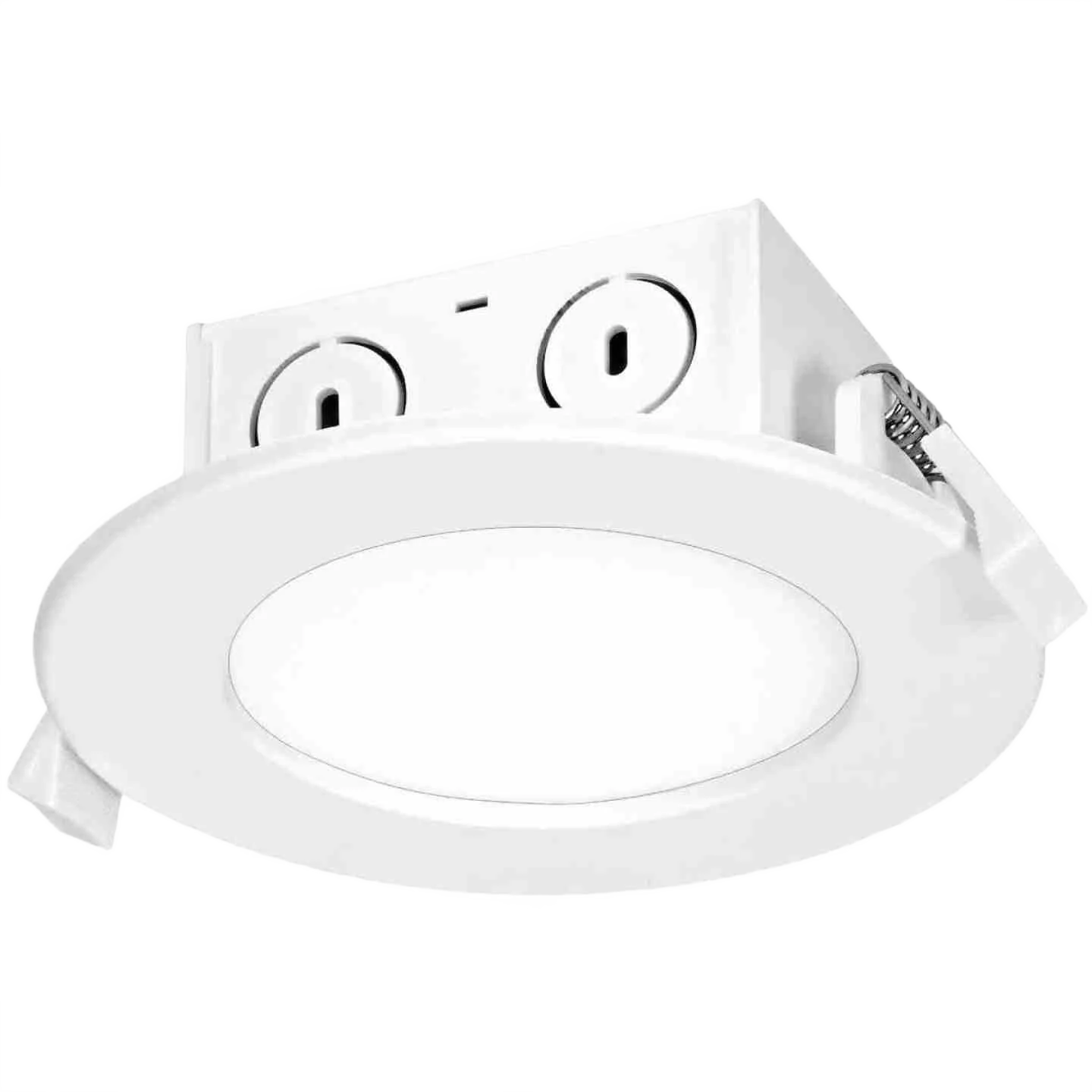 Elegant Satco 8.5 Watt LED Edge-lit Cool White Direct Wire Downlight 4 in. Relaxed