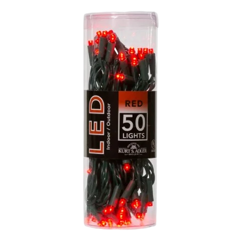 Secure Kurt S. Adler Red LED Light Set 50 Lights Trusted