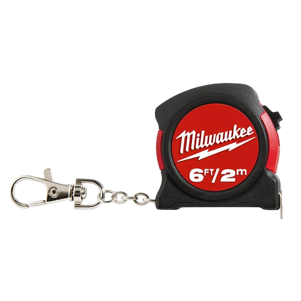 User-Friendly Milwaukee 6′ 2-m Keychain Tape Measure Prestigious