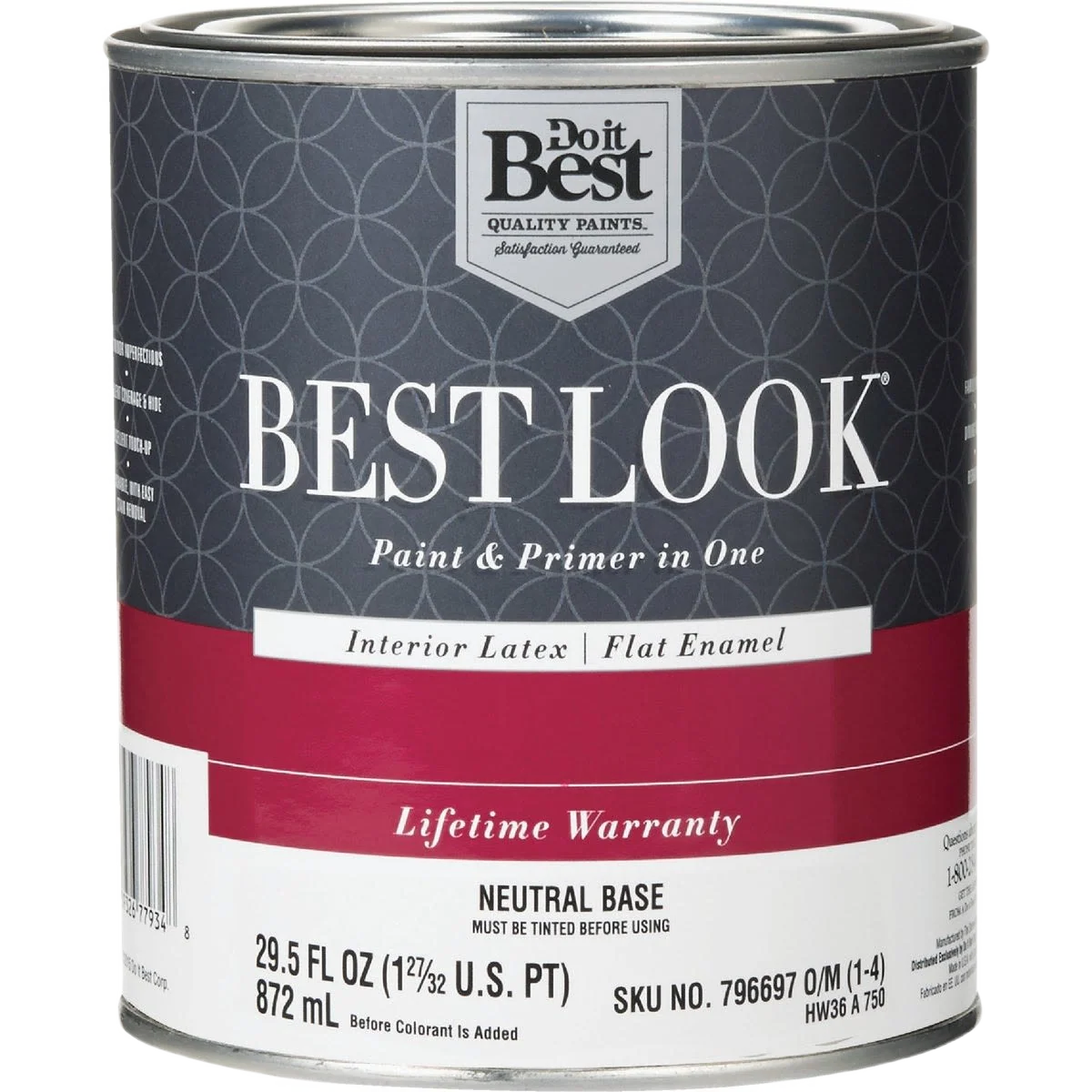 Clean Look Neutral Base Interior Latex Flat Paint Primer In One 1 Quart Contemporary