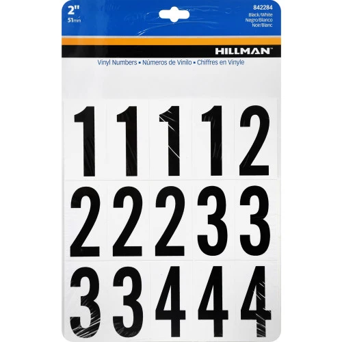 Outstanding Hillman 2-In. Adhesive Black White House Number Kit Exceptional