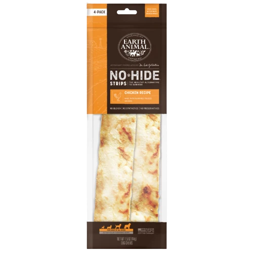 Powerful Earth Animal No-Hide Chicken Strip 4-Pack Long-Lasting