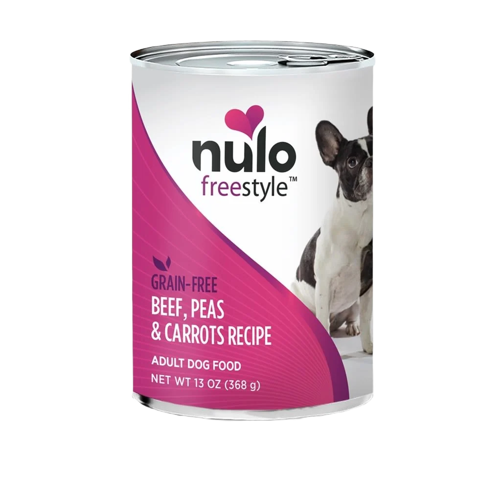 Outstanding Nulo style Beef Veggies Canned Dog Food 13 oz. Excellent