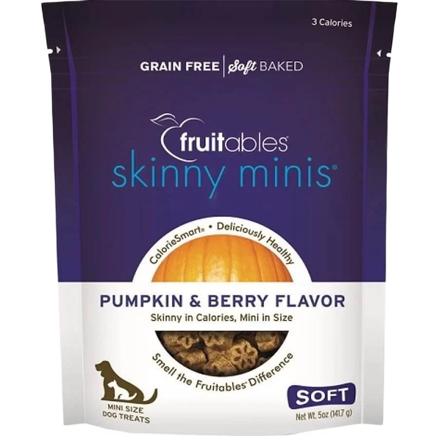 Original Fruitables Skinny Minis Pumpkin Berry Soft Dog Treats 5 oz. Comfortable