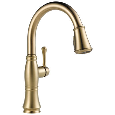 Optimized Delta Cassidy Lumicoat Champagne Bronze Single Handle Kitchen Faucet Premium Material