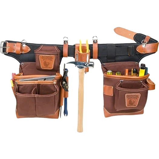 Innovative Occidental Leather Adjust-To-Flip FatLip Tool Belt Bag System CafÉ Premium Material
