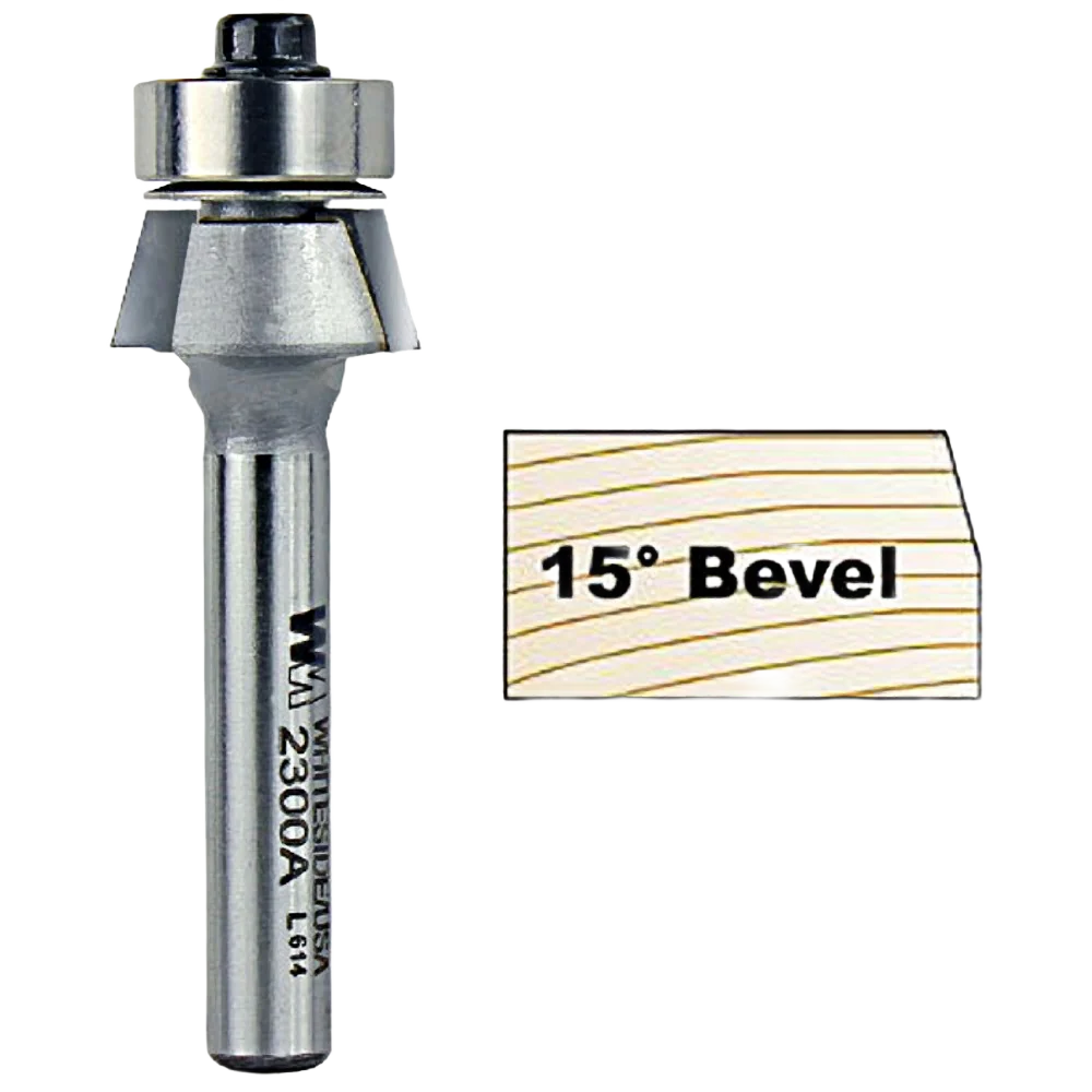 Comfortable Whiteside 15 deg. Edge Bevel Bit 1 4 in. SH x 1 4 in. CL x 1 4 in. CH Exceptional
