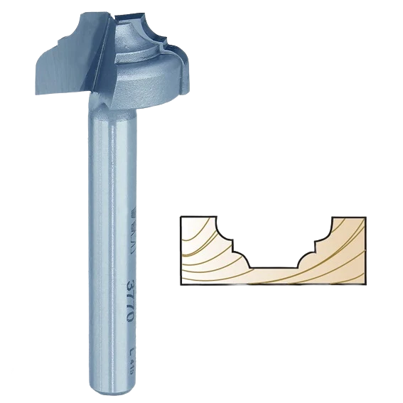 Advanced Whiteside Classical Flat Bottom Bit 1 4 in. SH x 7 64 in. R Superior