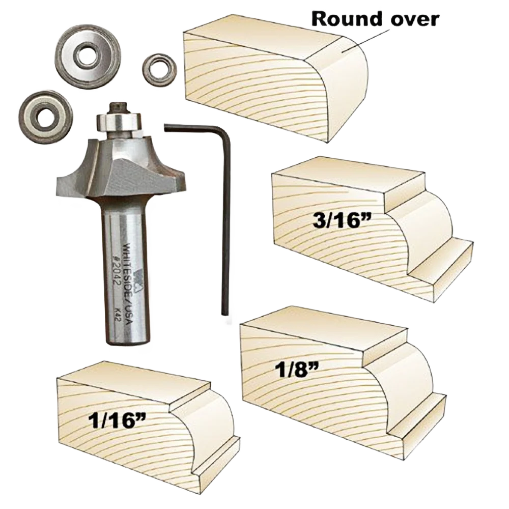 Safe Whiteside Multi-Beading Bit Set 1 2 in. SH x 1 4 in. R Professional