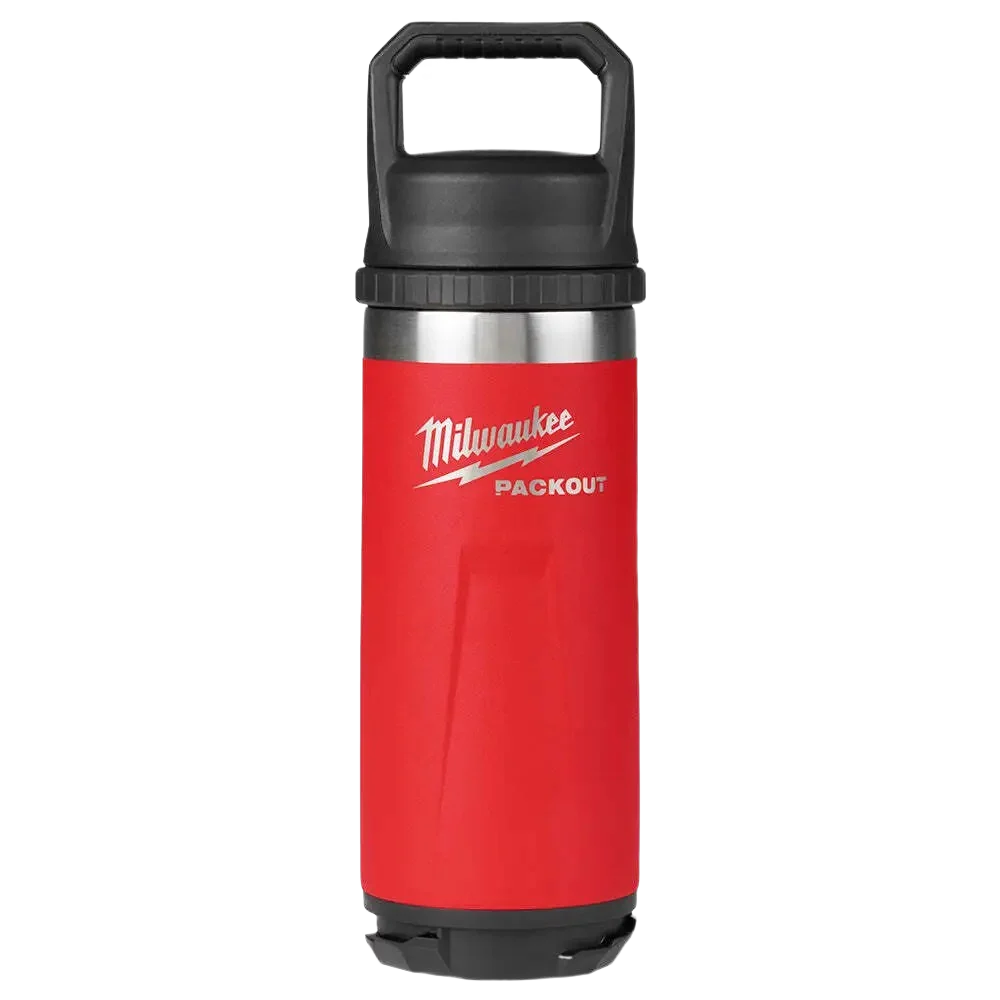 Outstanding Milwaukee PACKOUT™ 18oz Insulated Bottle with Chug Lid Red Sustainable