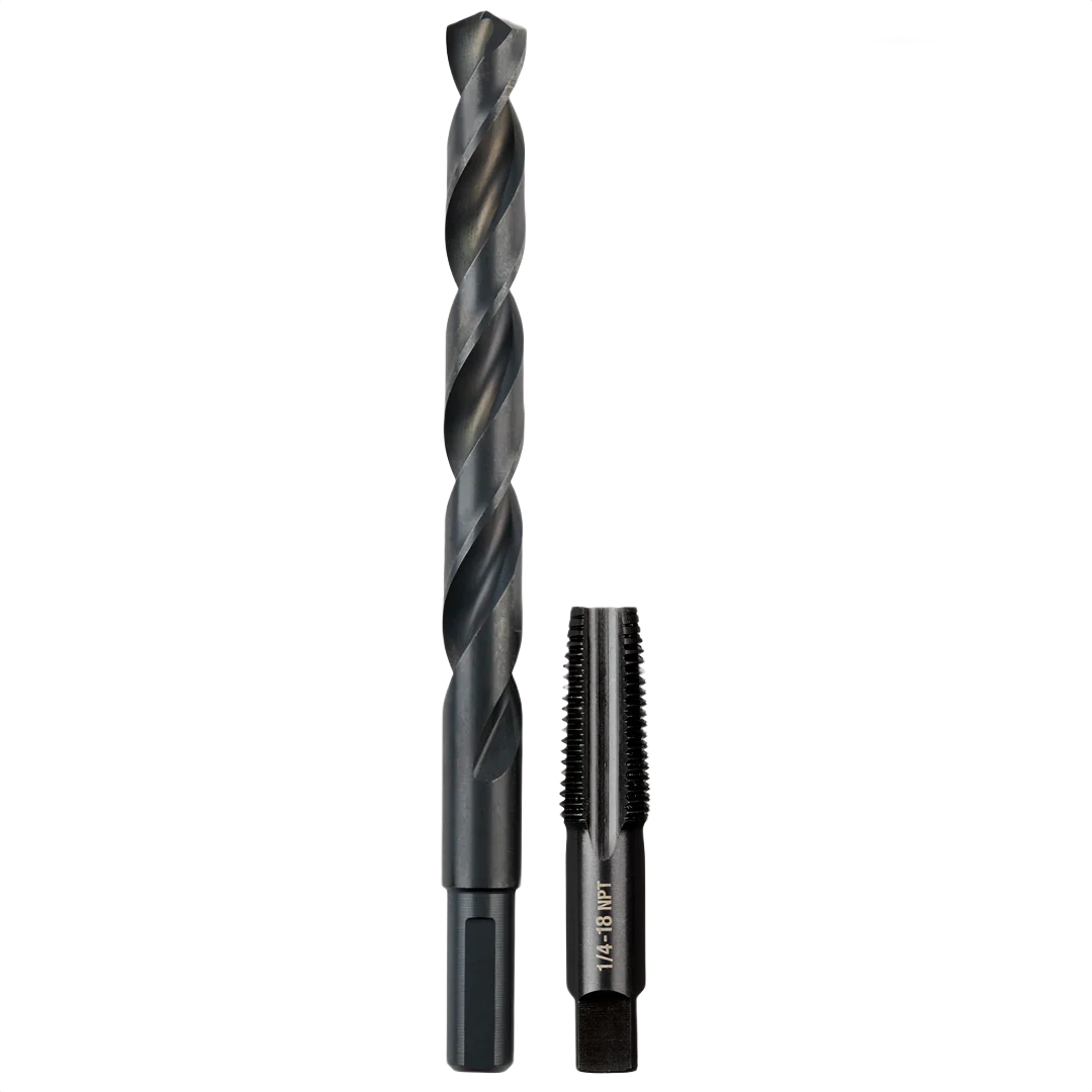 Organic Milwaukee 1 4 -18 SAE Straight Flute Plug Tap and Drill Bit Sets Sustainable