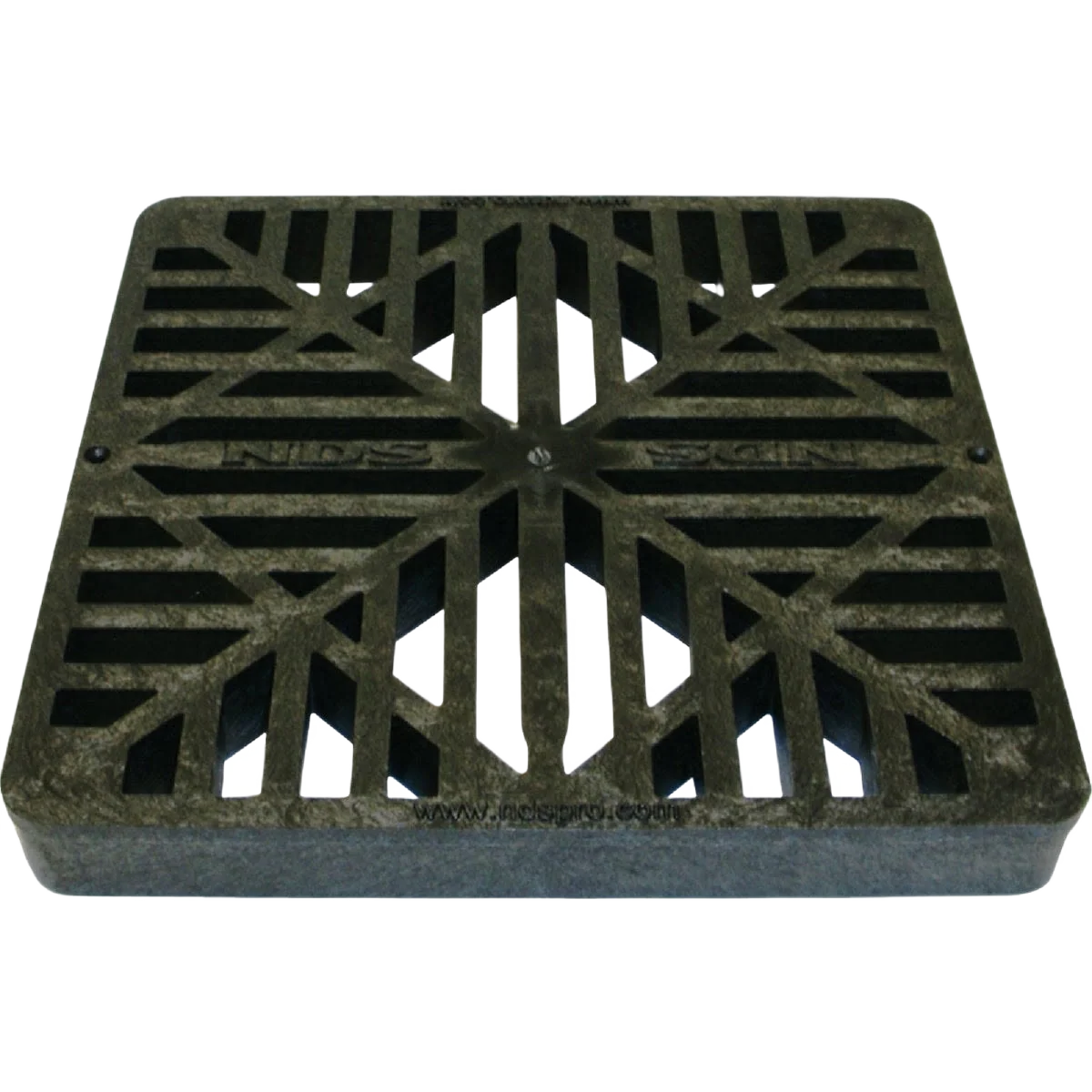 Lightweight NDS Black Polyolefin Square Grate 9 in. Dependable