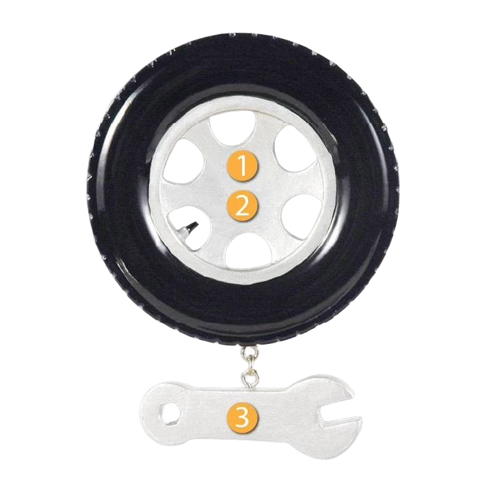 Trendy PolarX Personalized Tire Wrench Ornament Easy-to-Use